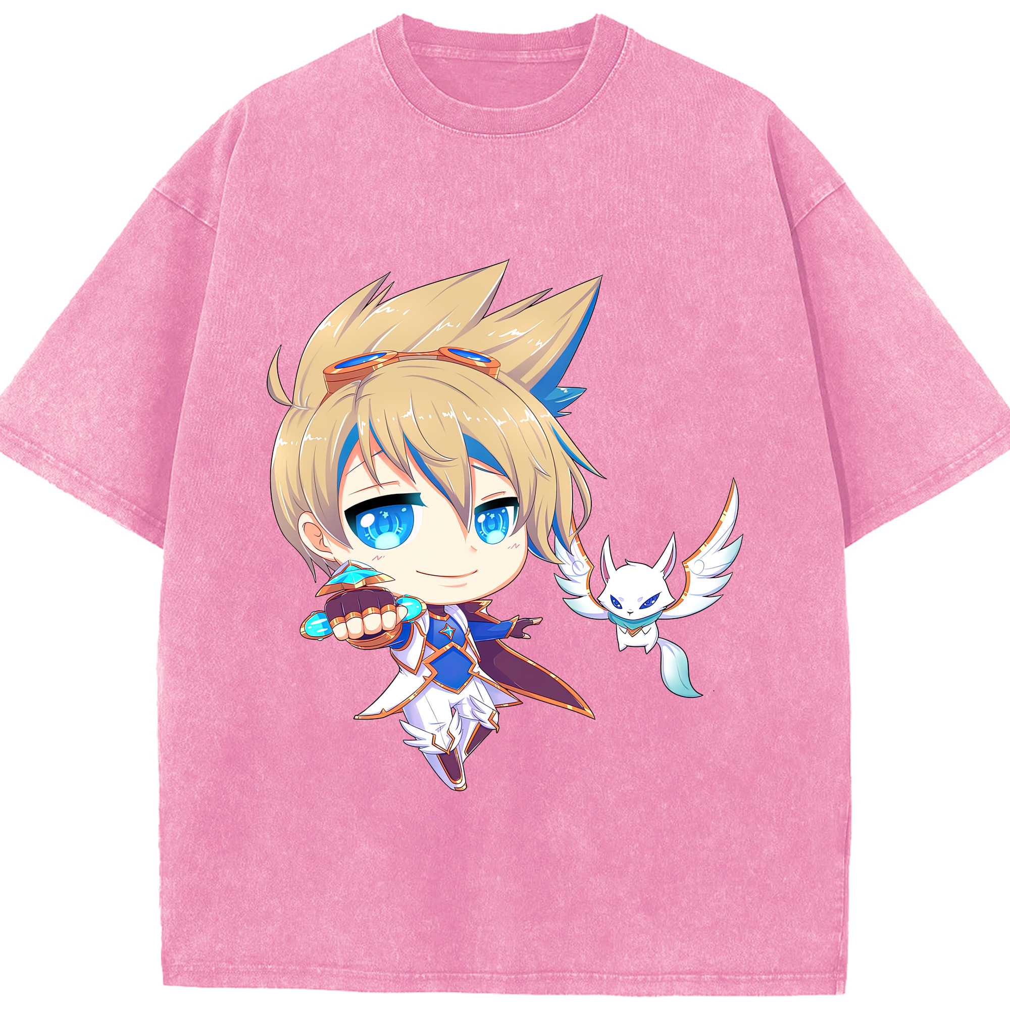 リーグ・オブ・レジェンド League of Legends LOL 綿100% ヴィンテージ風 半袖Tシャツ（フロントプリント）